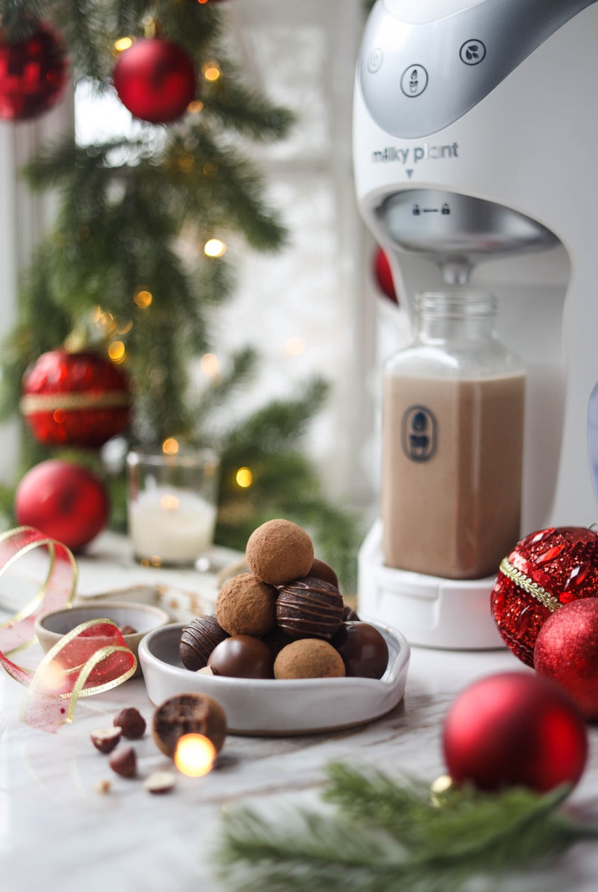 Hazelnut Chocolate Milk & Chocolate Energy Balls